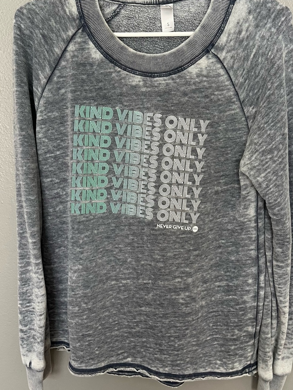 Kids 'Kind Vibes Only' Grey Pullover Sweatshirt
